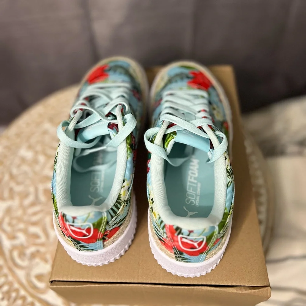 Puma Woman’s Carina Espadrille Platform Tropical Flowers | Sz 8 - Picture 11 of 11